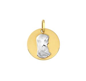 Médaille Ronde Vierge 2Ors 16Mm
