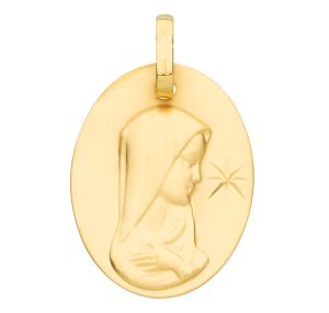 Médaille Ovale Vierge Diamantee 1 Etoile