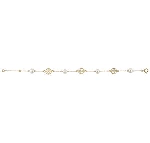 Bracelet or 750 millièmes perle de culture